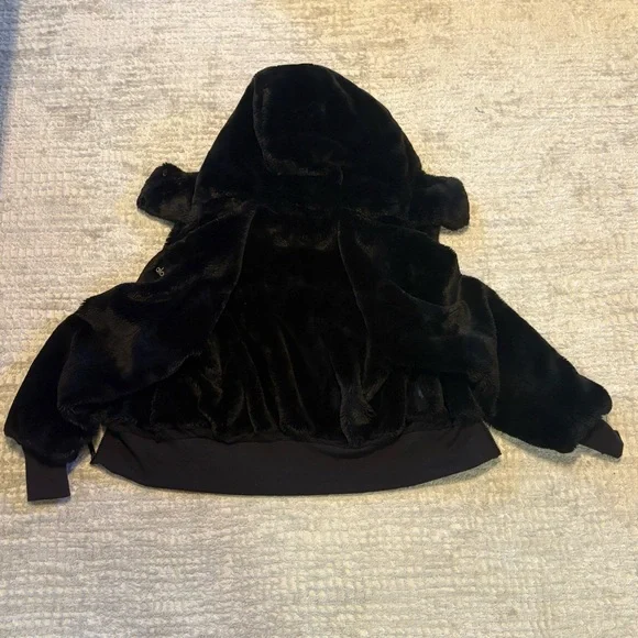 ALO Black Faux Fur Foxy Jacket - Picture 7 of 9